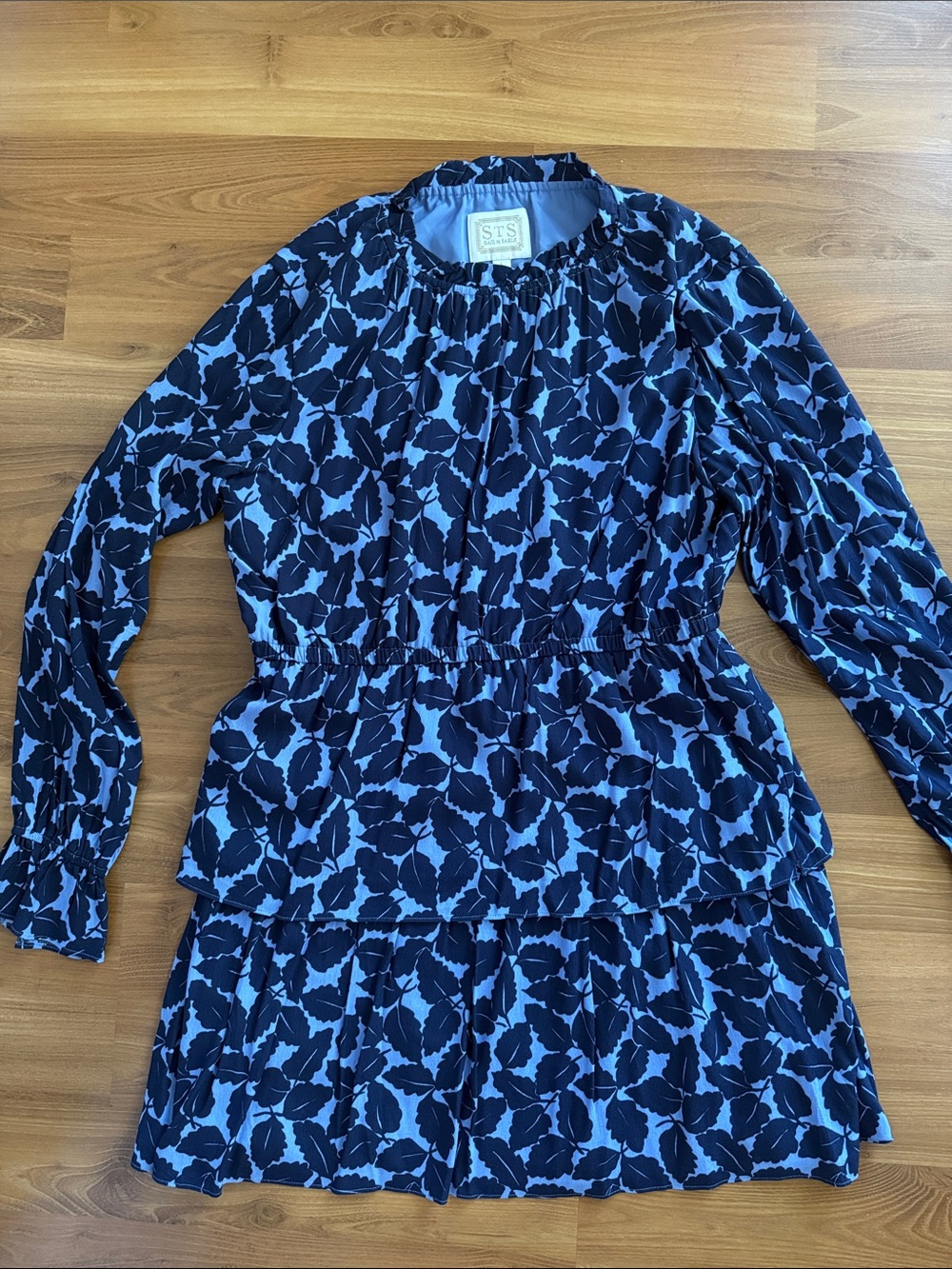 Sail to Sable Navy and Light Blue Floral Mini Dress